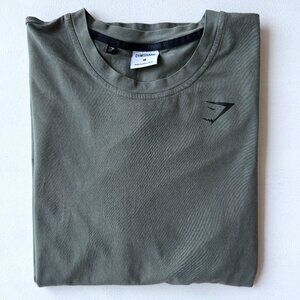 Gymshark Critical Oversized T-Shirt Sage Green Cotton Blend Size M